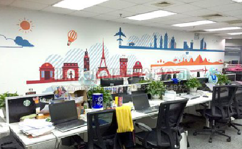 宁德教你设计办公室墙绘的方法。